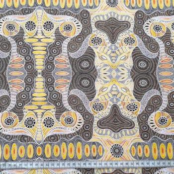 Preview: YELLOW REGENERATION Aborigines Stoff aus Australien